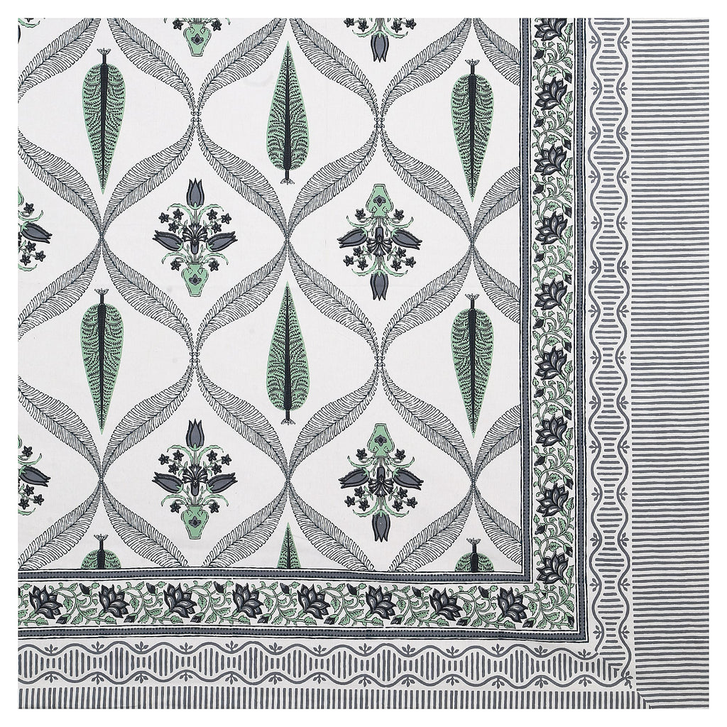 95x108 Viscose Hungama Collection Double Bedsheet with Geometric Floral Patterns & Matching Pillow Covers