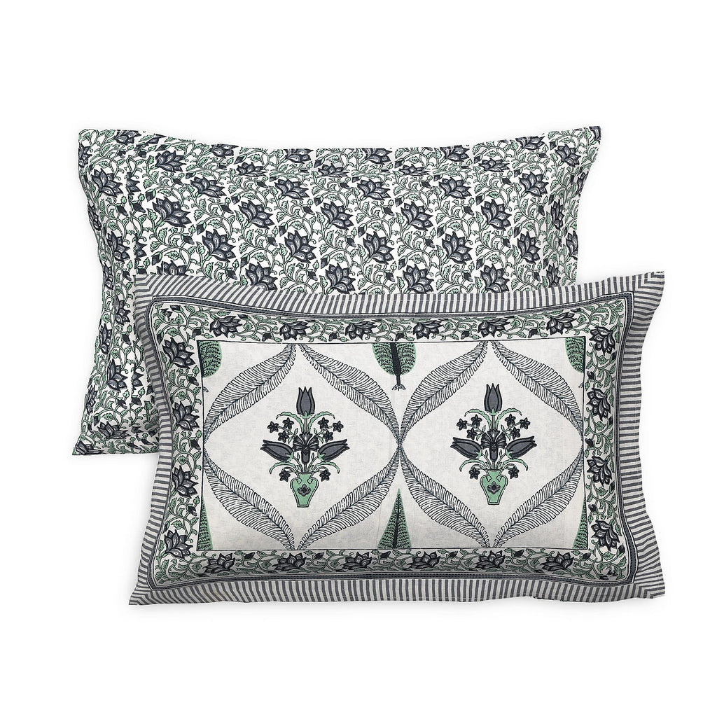 95x108 Viscose Hungama Collection Double Bedsheet with Geometric Floral Patterns & Matching Pillow Covers