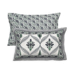 95x108 Viscose Hungama Collection Double Bedsheet with Geometric Floral Patterns & Matching Pillow Covers
