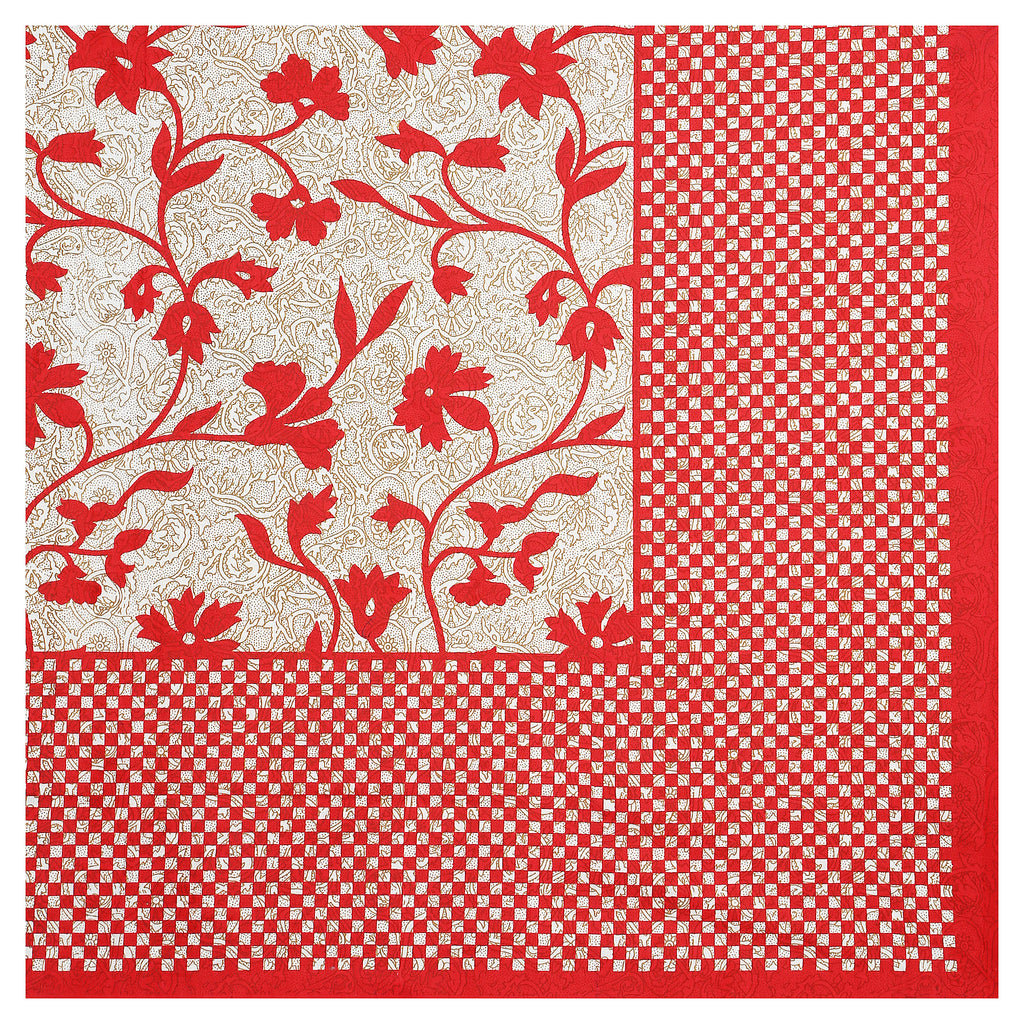 59" Elegant Floral Vine Print 100% Cotton Single Bedsheet with 1 Pillow Cover (60x90)