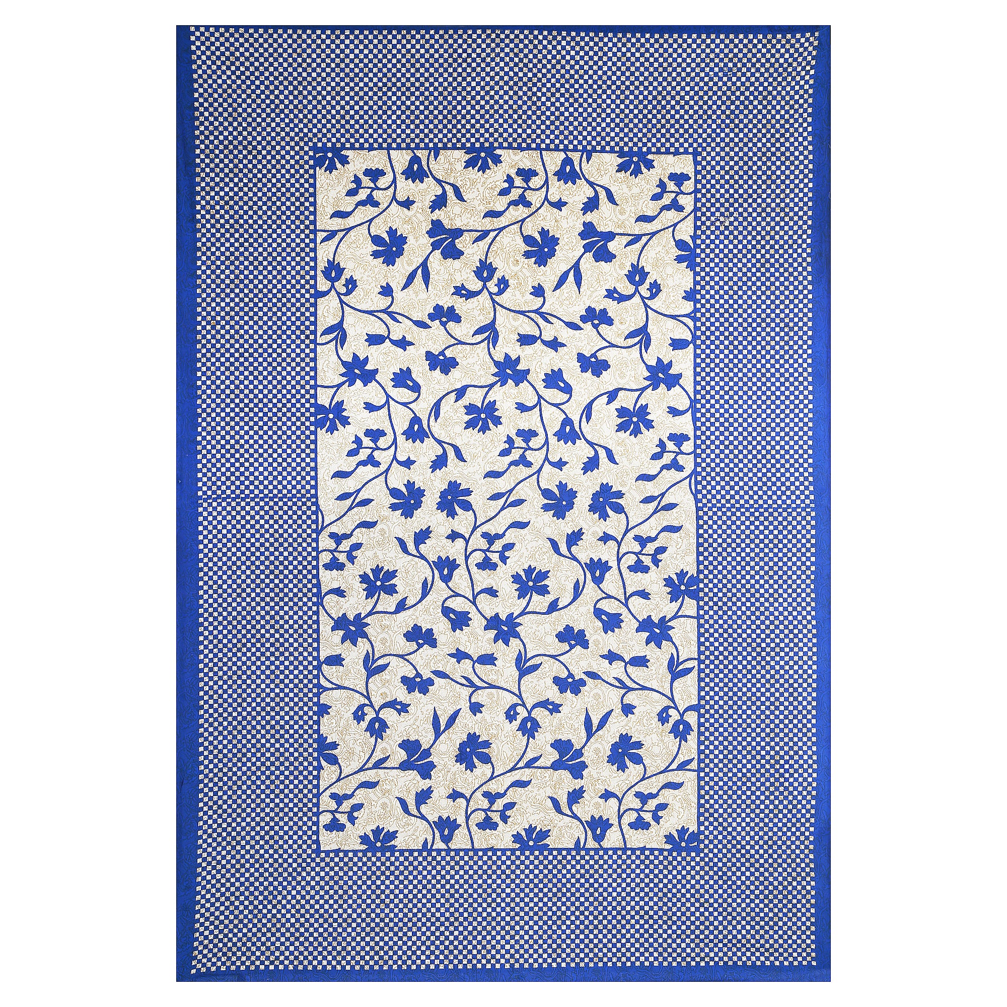 59" Elegant Floral Vine Print 100% Cotton Single Bedsheet with 1 Pillow Cover (60x90)