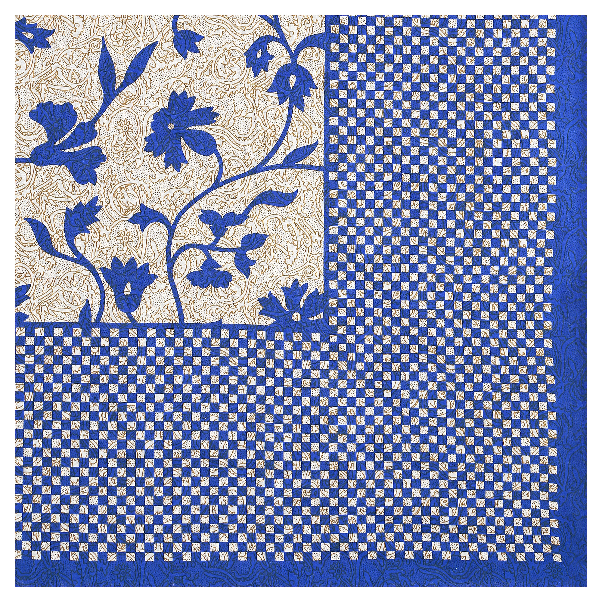59" Elegant Floral Vine Print 100% Cotton Single Bedsheet with 1 Pillow Cover (60x90)
