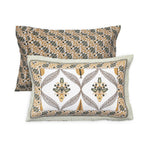 95x108 Viscose Hungama Collection Double Bedsheet with Geometric Floral Patterns & Matching Pillow Covers