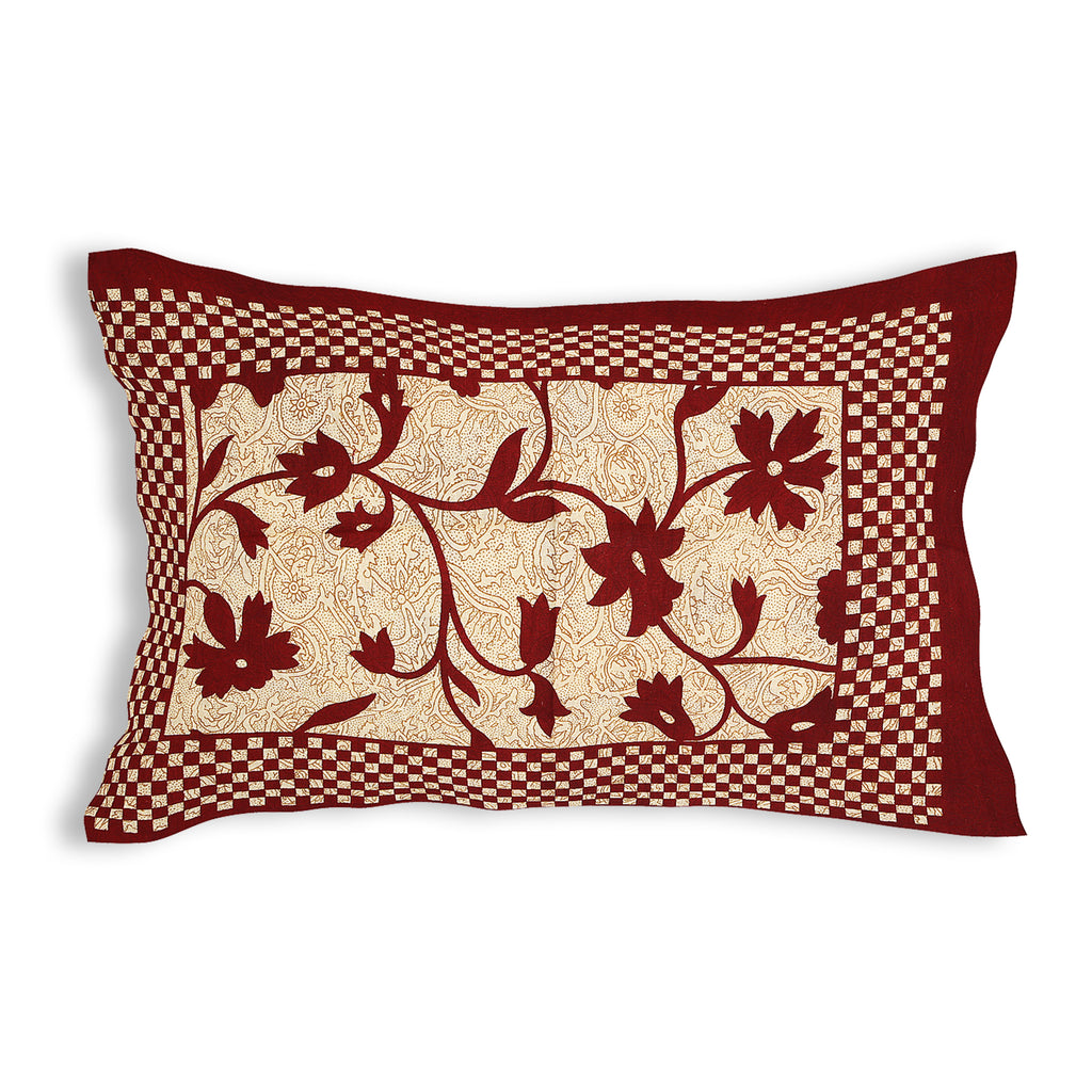 59" Elegant Floral Vine Print 100% Cotton Single Bedsheet with 1 Pillow Cover (60x90)