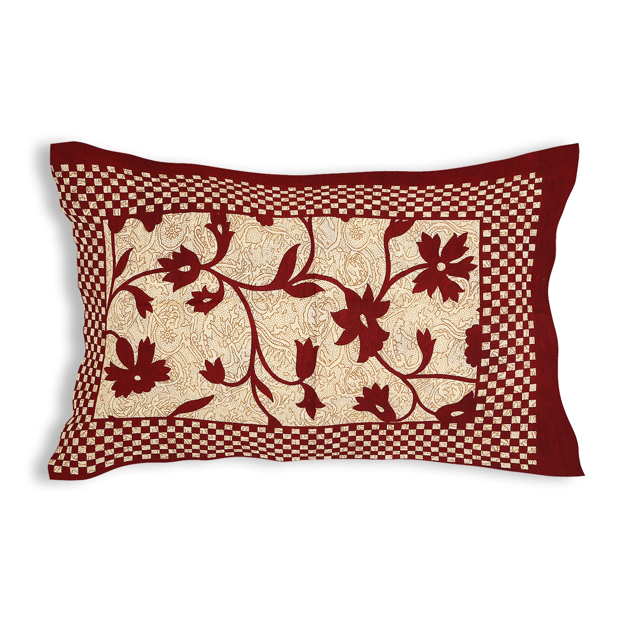 59" Elegant Floral Vine Print 100% Cotton Single Bedsheet with 1 Pillow Cover (60x90)