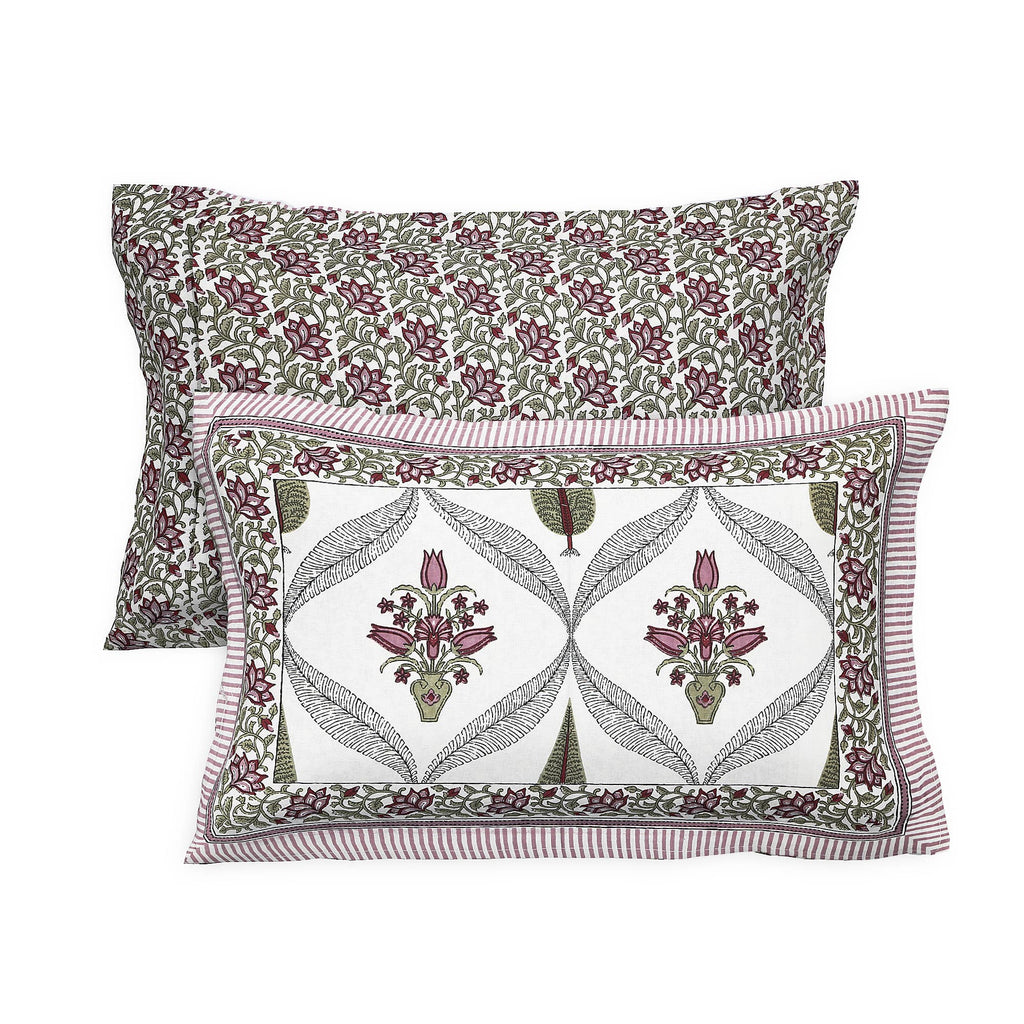 95x108 Viscose Hungama Collection Double Bedsheet with Geometric Floral Patterns & Matching Pillow Covers