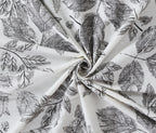 70/100 Elegant Leaf Print Artistic Collection 100% Cotton Single Bedsheet with 2 Pillow Covers (70x100)
