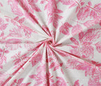 70/100 Elegant Leaf Print Artistic Collection 100% Cotton Single Bedsheet with 2 Pillow Covers (70x100)