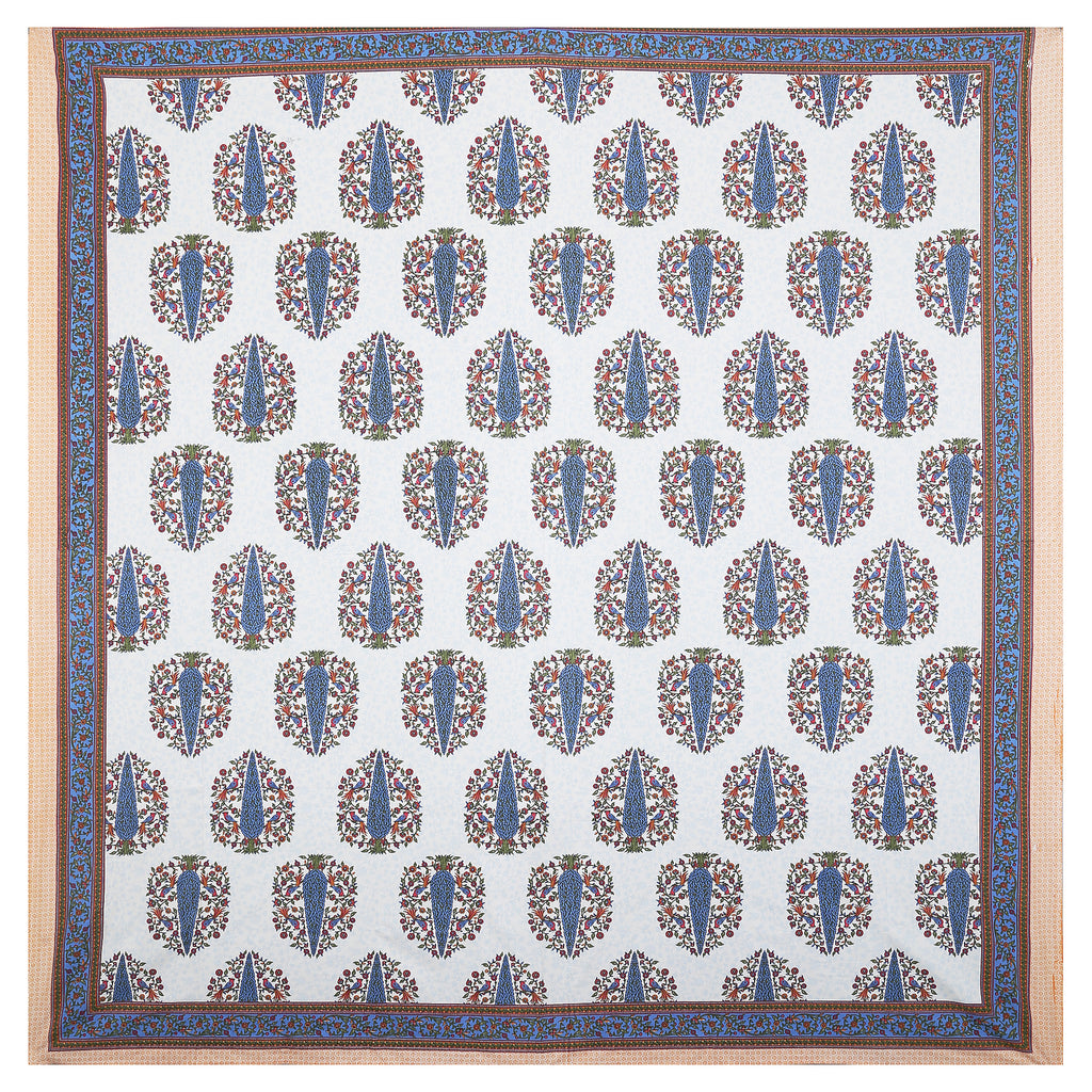70/100 Royal Tree Motif Artistic Collection 100% Cotton Single Bedsheet with 2 Pillow Covers (70x100)