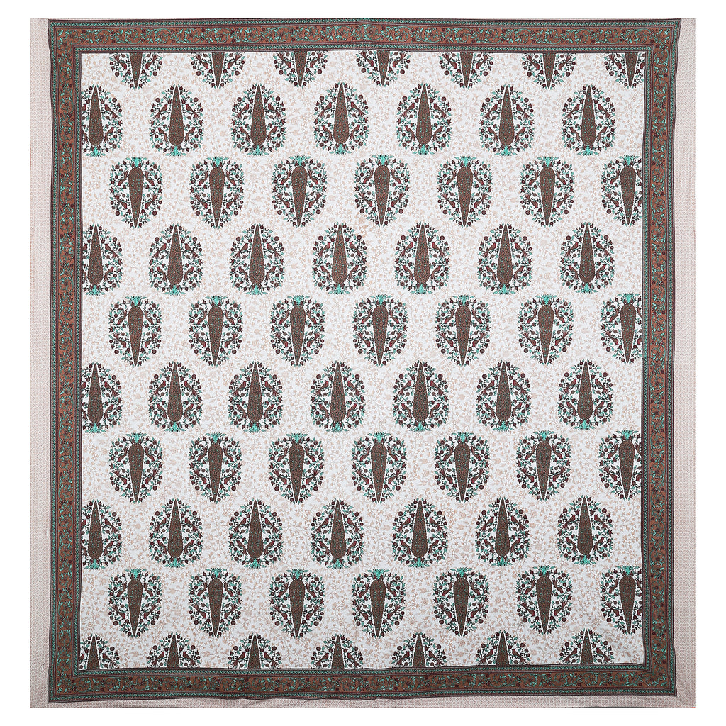 70/100 Royal Tree Motif Artistic Collection 100% Cotton Single Bedsheet with 2 Pillow Covers (70x100)