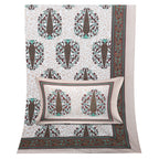 70/100 Royal Tree Motif Artistic Collection 100% Cotton Single Bedsheet with 2 Pillow Covers (70x100)