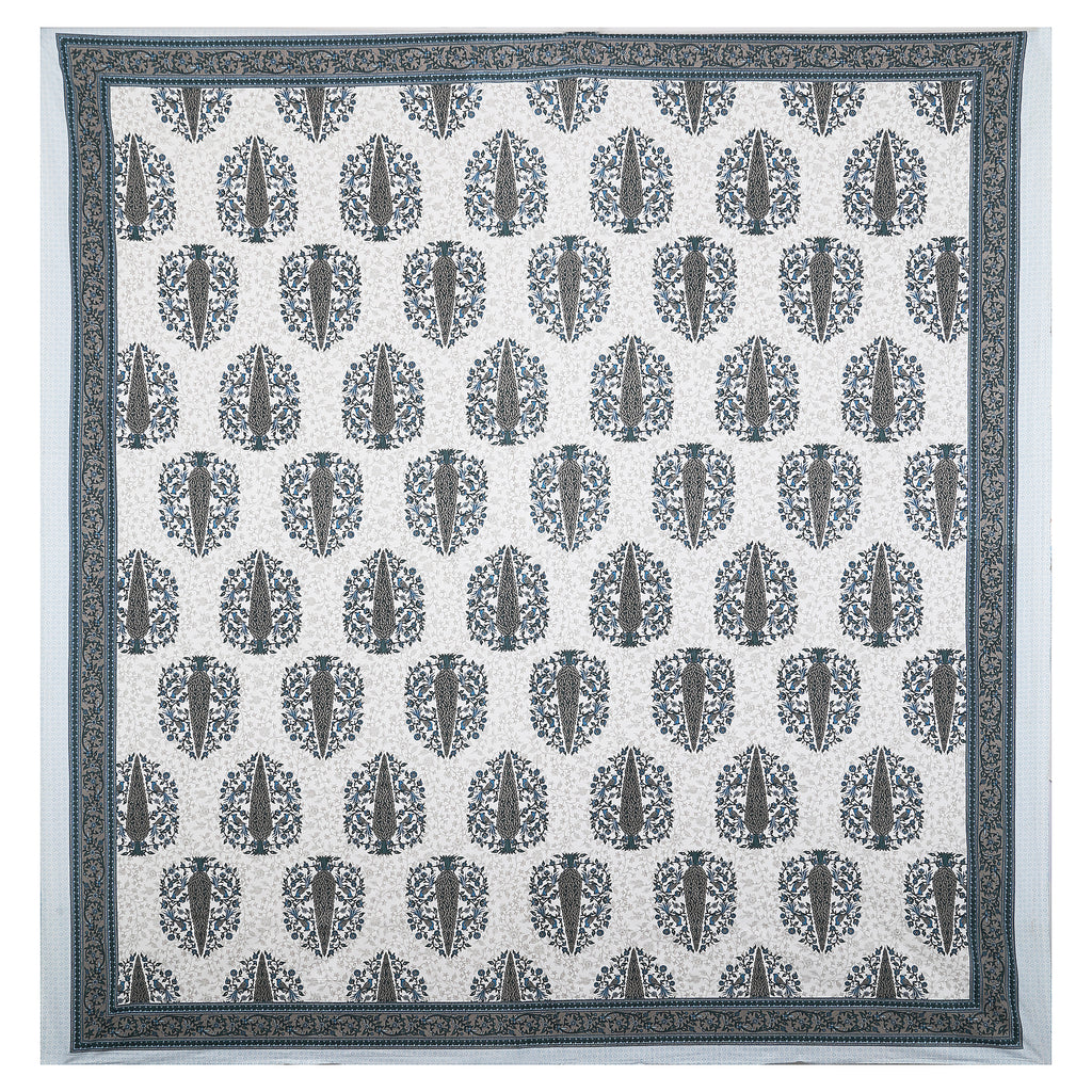 70/100 Royal Tree Motif Artistic Collection 100% Cotton Single Bedsheet with 2 Pillow Covers (70x100)