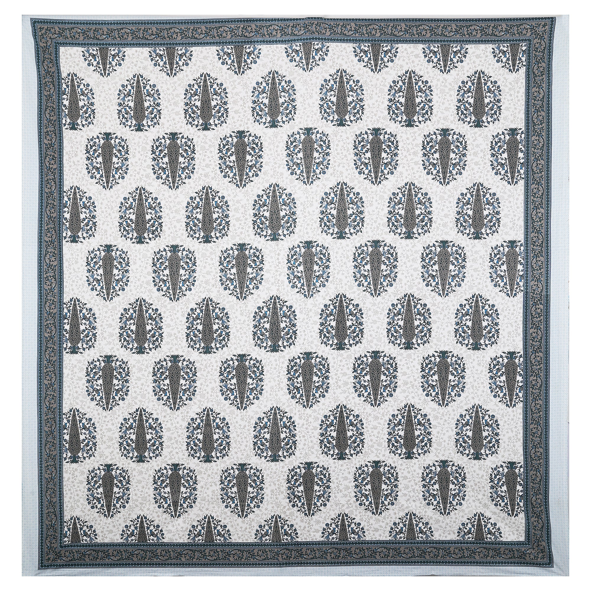 70/100 Royal Tree Motif Artistic Collection 100% Cotton Single Bedsheet with 2 Pillow Covers (70x100)