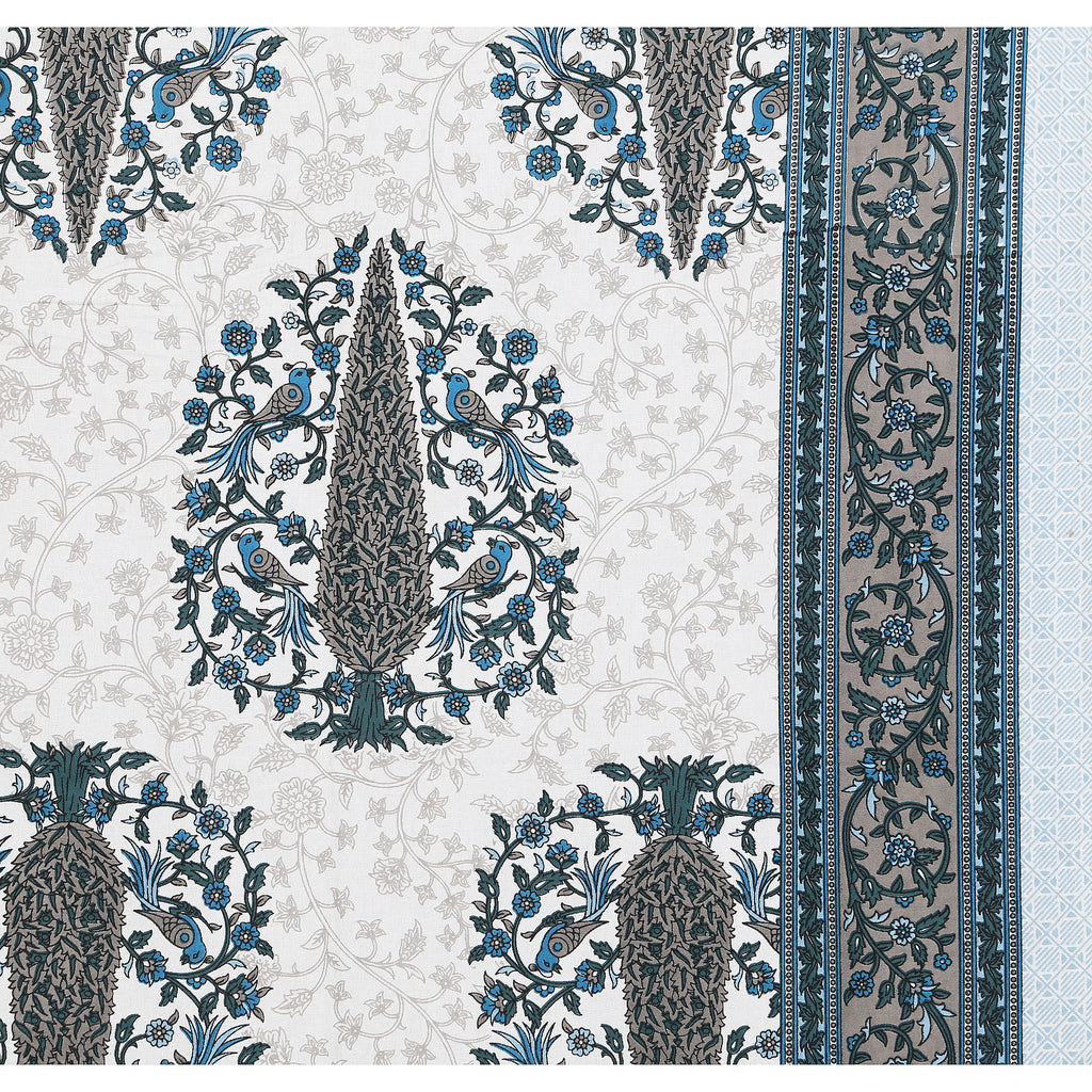 70/100 Royal Tree Motif Artistic Collection 100% Cotton Single Bedsheet with 2 Pillow Covers (70x100)