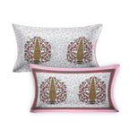 70/100 Royal Tree Motif Artistic Collection 100% Cotton Single Bedsheet with 2 Pillow Covers (70x100)