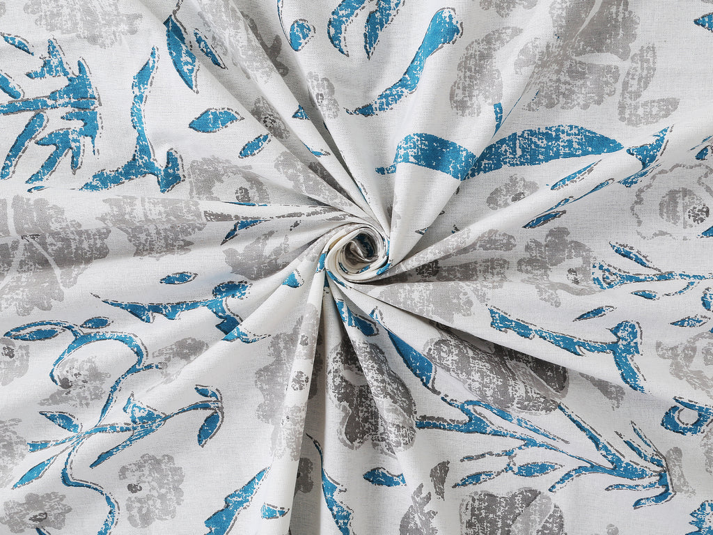 70/100 Floral Harmony Artistic Collection 100% Cotton Single Bedsheet with 2 Pillow Covers (70x100)