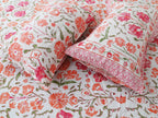 70/100 Floral Harmony Artistic Collection 100% Cotton Single Bedsheet with 2 Pillow Covers (70x100)