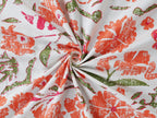 70/100 Floral Harmony Artistic Collection 100% Cotton Single Bedsheet with 2 Pillow Covers (70x100)