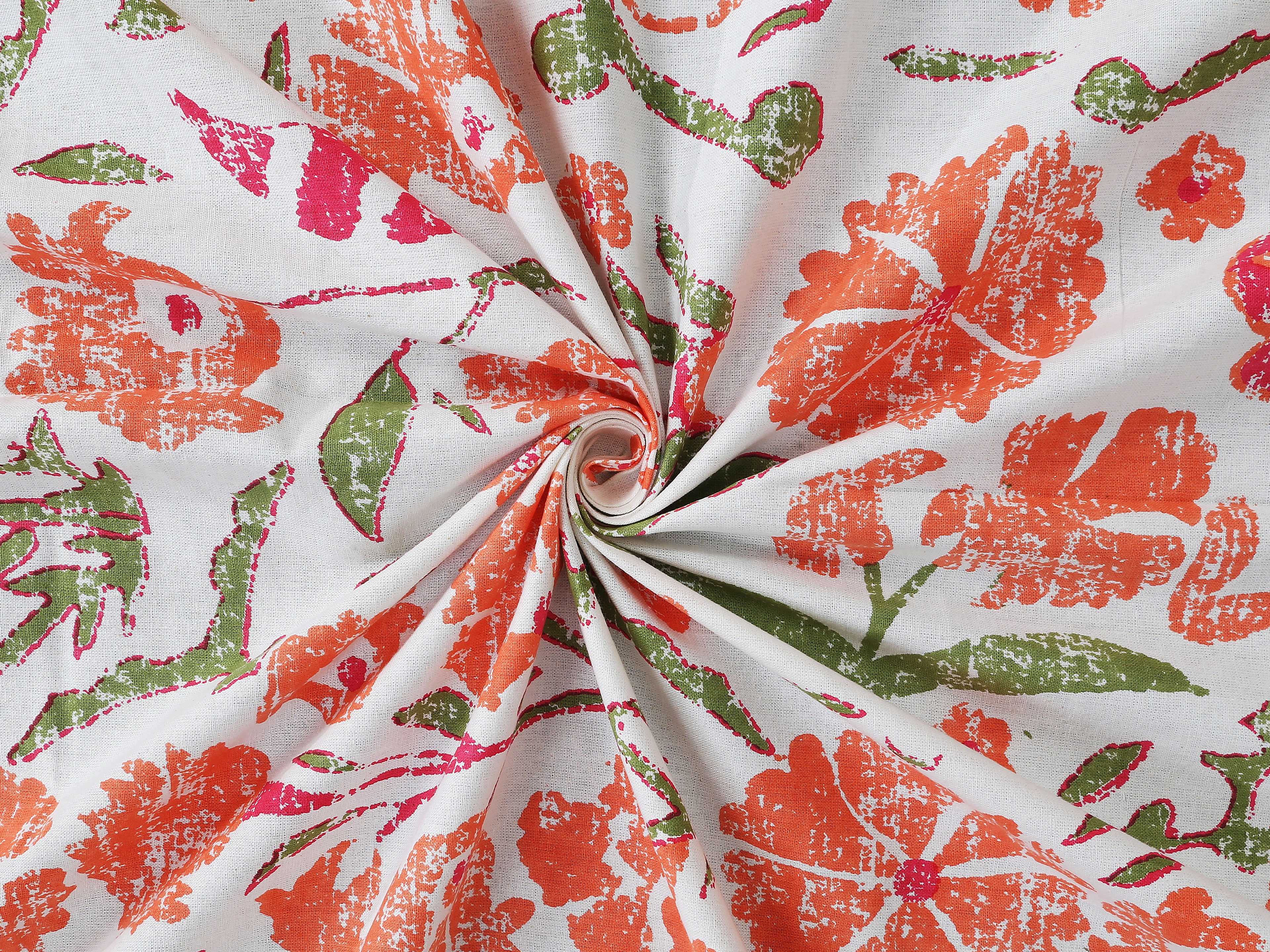 70/100 Floral Harmony Artistic Collection 100% Cotton Single Bedsheet with 2 Pillow Covers (70x100)