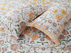 70/100 Floral Harmony Artistic Collection 100% Cotton Single Bedsheet with 2 Pillow Covers (70x100)