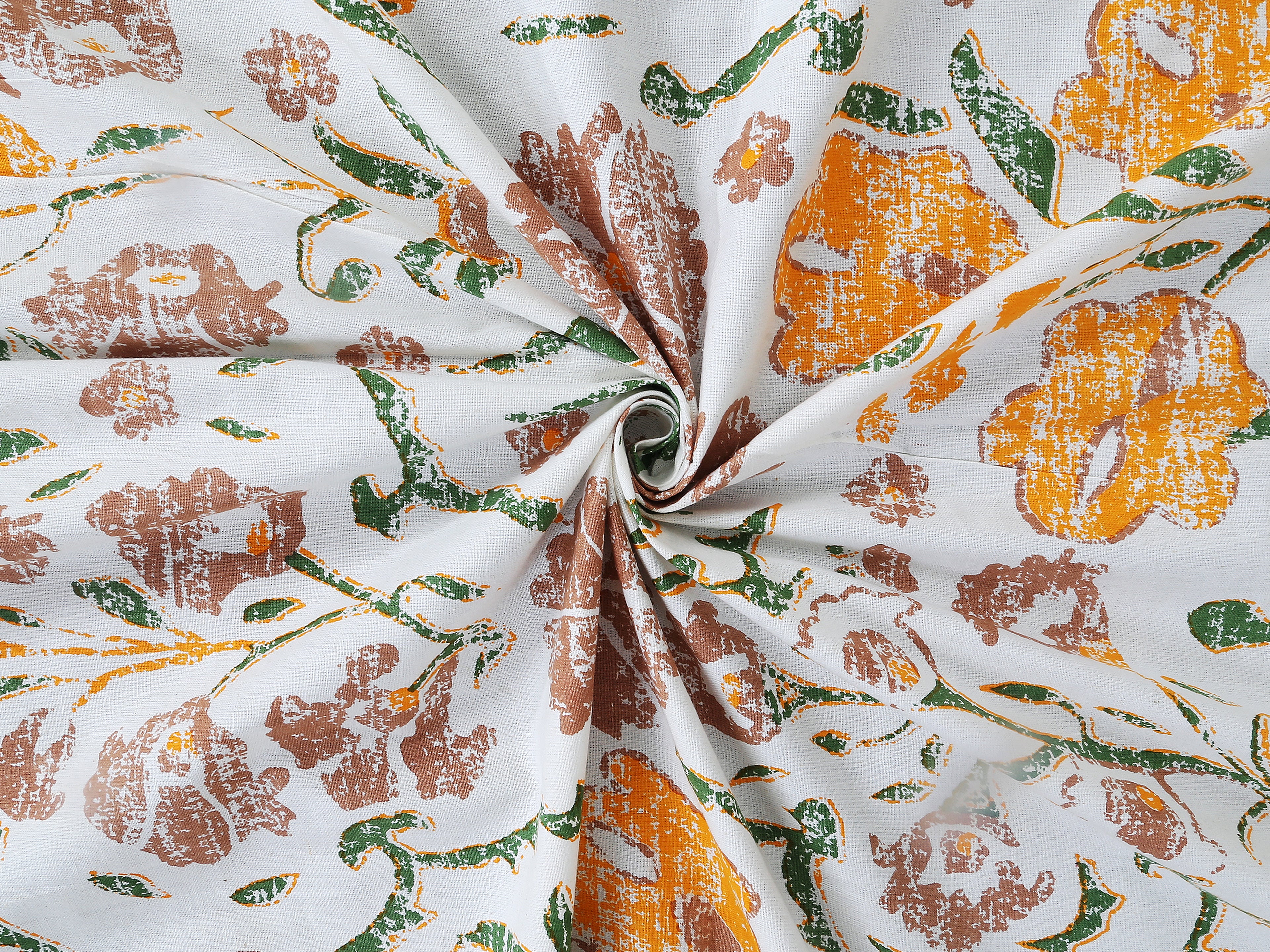 70/100 Floral Harmony Artistic Collection 100% Cotton Single Bedsheet with 2 Pillow Covers (70x100)