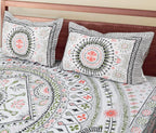 70/100 Mandala Charm Artistic Collection 100% Cotton Single Bedsheet with 2 Pillow Covers (70x100)