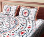 70/100 Mandala Charm Artistic Collection 100% Cotton Single Bedsheet with 2 Pillow Covers (70x100)