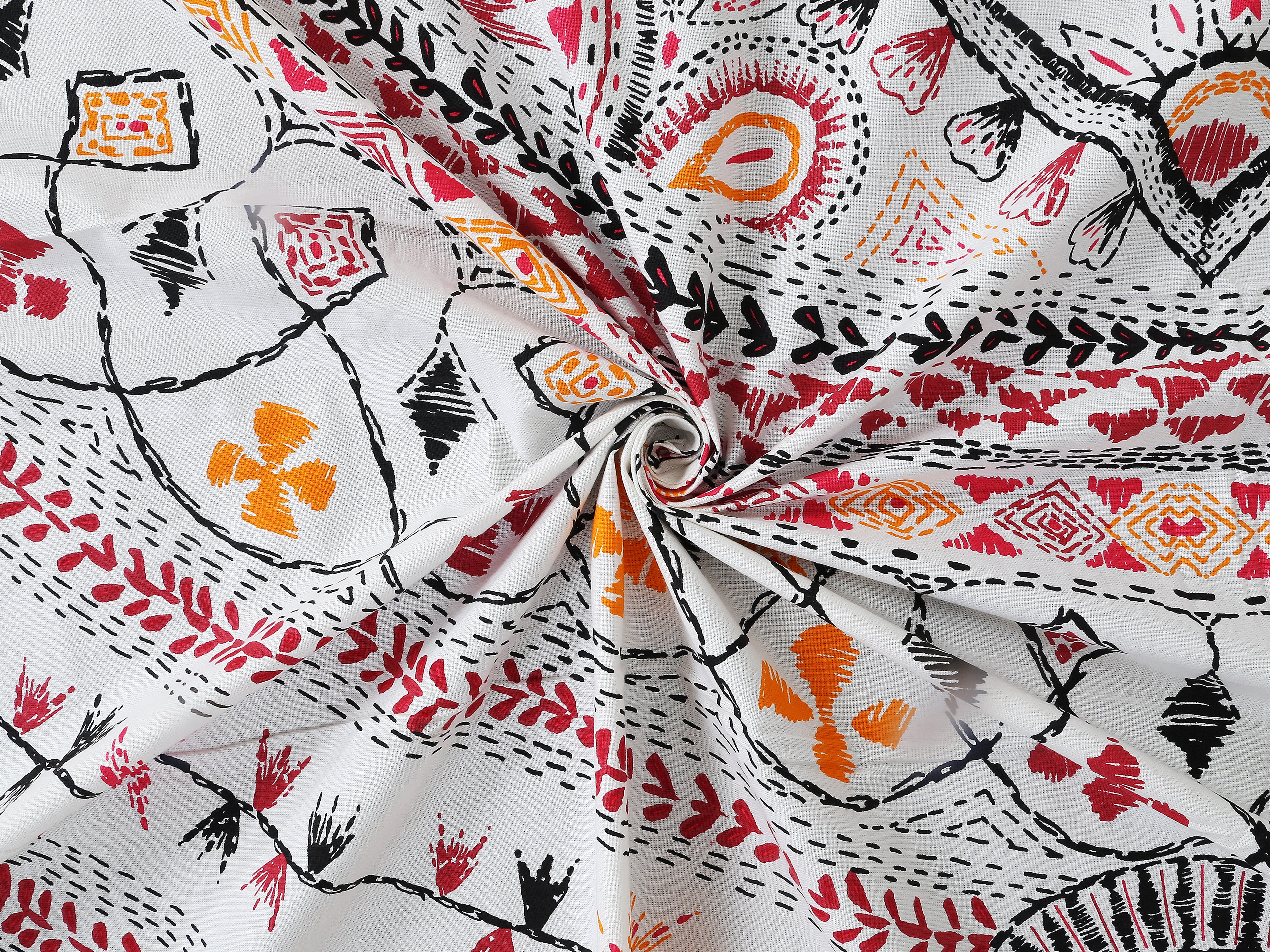 70/100 Mandala Charm Artistic Collection 100% Cotton Single Bedsheet with 2 Pillow Covers (70x100)