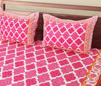 70/100 Artistic Collection Premium Cotton Single Bedsheet with 2 Pillow Covers (70x100)