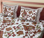 70/100 Artistic Collection Premium Cotton Single Bedsheet with 2 Pillow Covers (70x100)