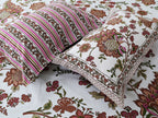 70/100 Artistic Collection Premium Cotton Single Bedsheet with 2 Pillow Covers (70x100)
