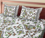 70/100 Artistic Collection Premium Cotton Single Bedsheet with 2 Pillow Covers (70x100)