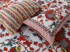 70/100 Artistic Collection Premium Cotton Single Bedsheet with 2 Pillow Covers (70x100)