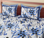 Artistic Collection Floral Print Cotton Bedsheet with 2 Pillow Covers | Premium 70x100 Inches