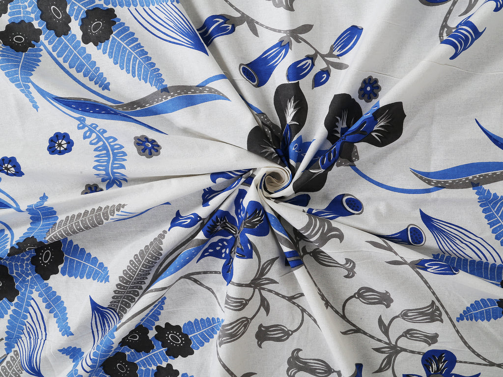 Artistic Collection Floral Print Cotton Bedsheet with 2 Pillow Covers | Premium 70x100 Inches