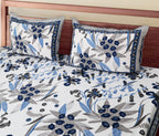 Artistic Collection Floral Print Cotton Bedsheet with 2 Pillow Covers | Premium 70x100 Inches