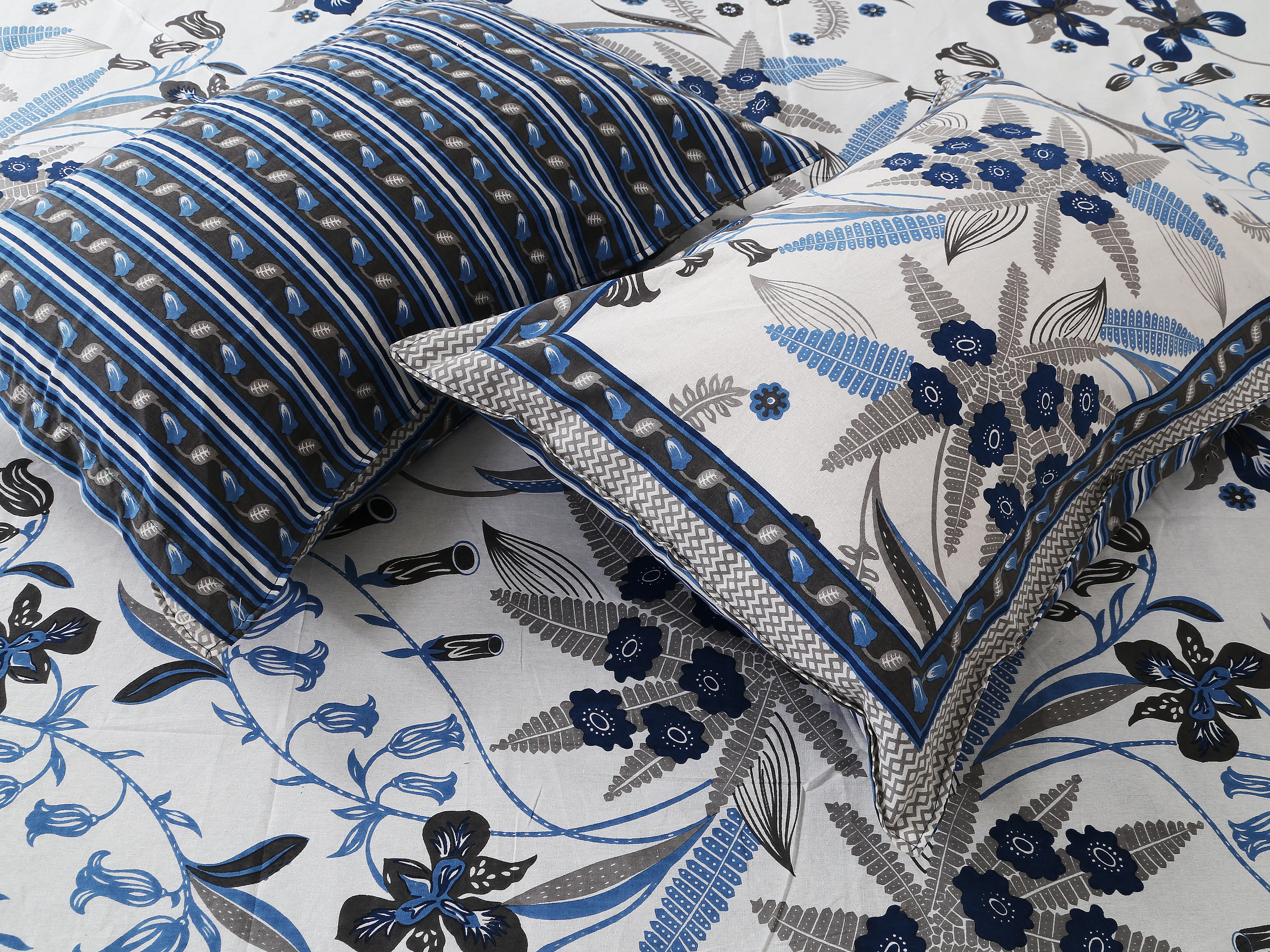 Artistic Collection Floral Print Cotton Bedsheet with 2 Pillow Covers | Premium 70x100 Inches