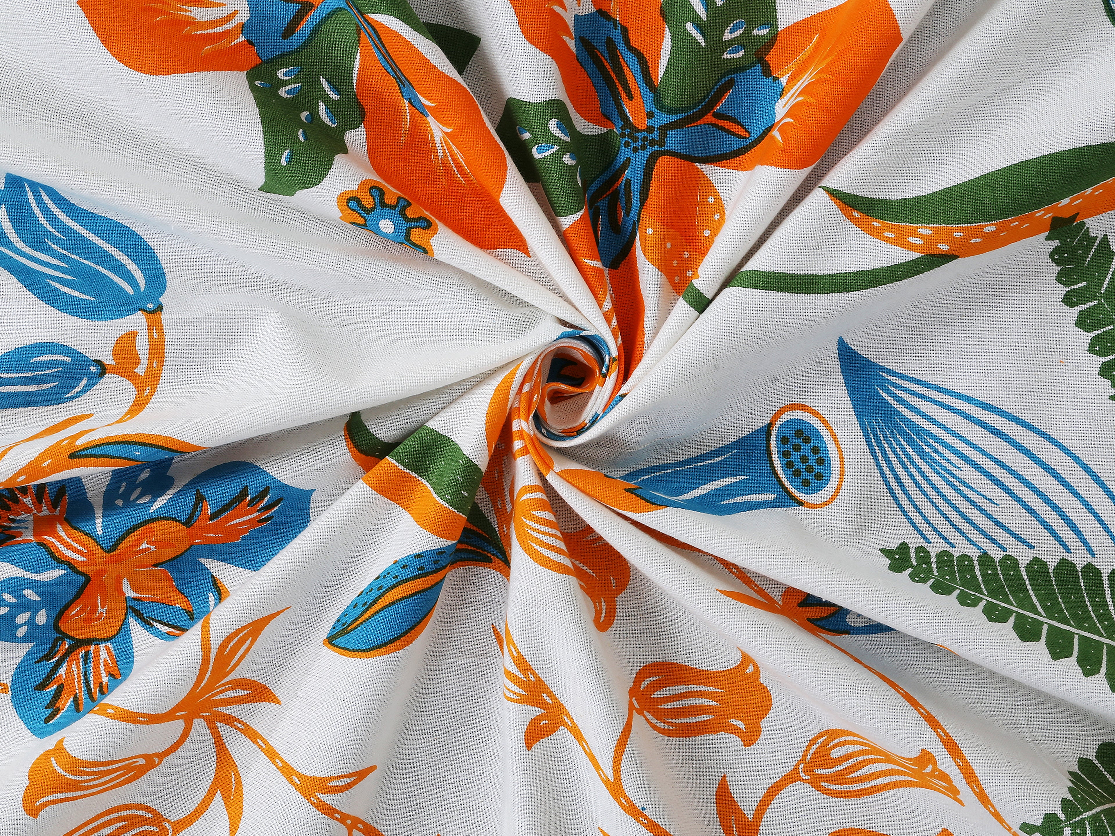 Artistic Collection Floral Print Cotton Bedsheet with 2 Pillow Covers | Premium 70x100 Inches