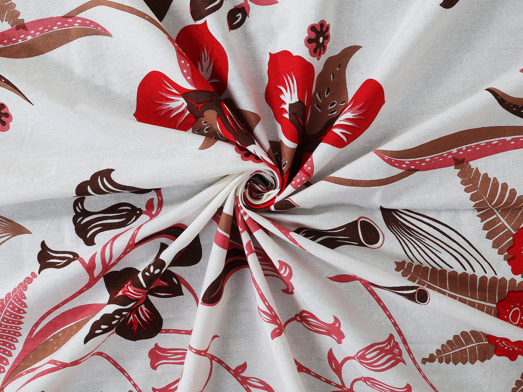 Artistic Collection Floral Print Cotton Bedsheet with 2 Pillow Covers | Premium 70x100 Inches