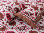 Artistic Collection Paisley Pattern Cotton Single Bedsheet with 2 Pillow Covers | Premium 70x100 Inches