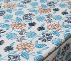 Artistic Floral Cotton Bedsheet Set | 100% Cotton | 70x100 Inches with 2 Pillow Covers