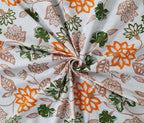 Artistic Floral Cotton Bedsheet Set | 100% Cotton | 70x100 Inches with 2 Pillow Covers