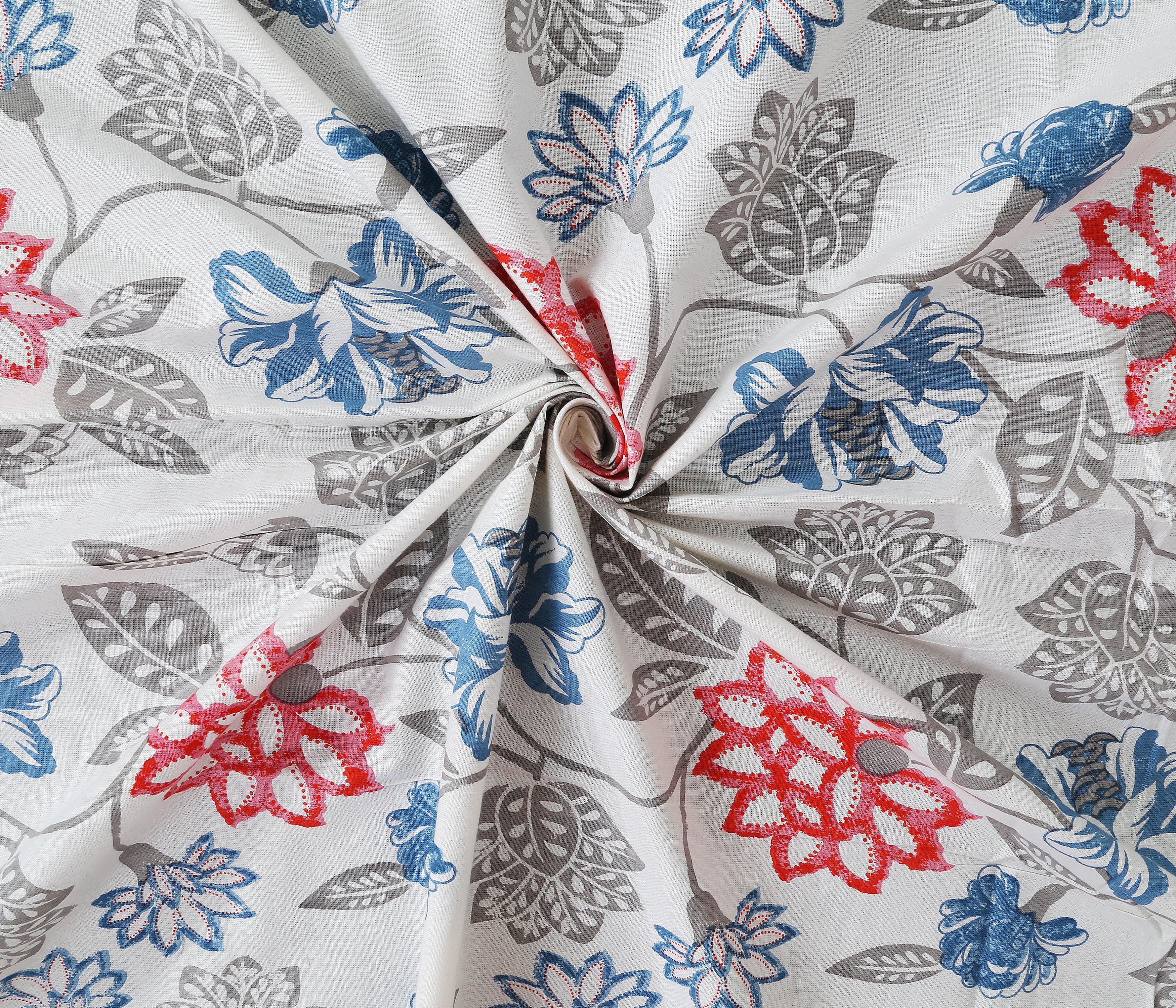 Artistic Floral Cotton Bedsheet Set | 100% Cotton | 70x100 Inches with 2 Pillow Covers