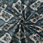 Eco Collection Cotton Double Bedsheet with Pillow Covers | Ethnic Block Print | 90x100 Inches