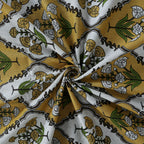 Eco Collection Cotton Double Bedsheet with Pillow Covers | Ethnic Block Print | 90x100 Inches