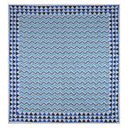 Eco Collection Cotton Double Bedsheet with Pillow Covers | Geometric Chevron Print | 90x100 Inches