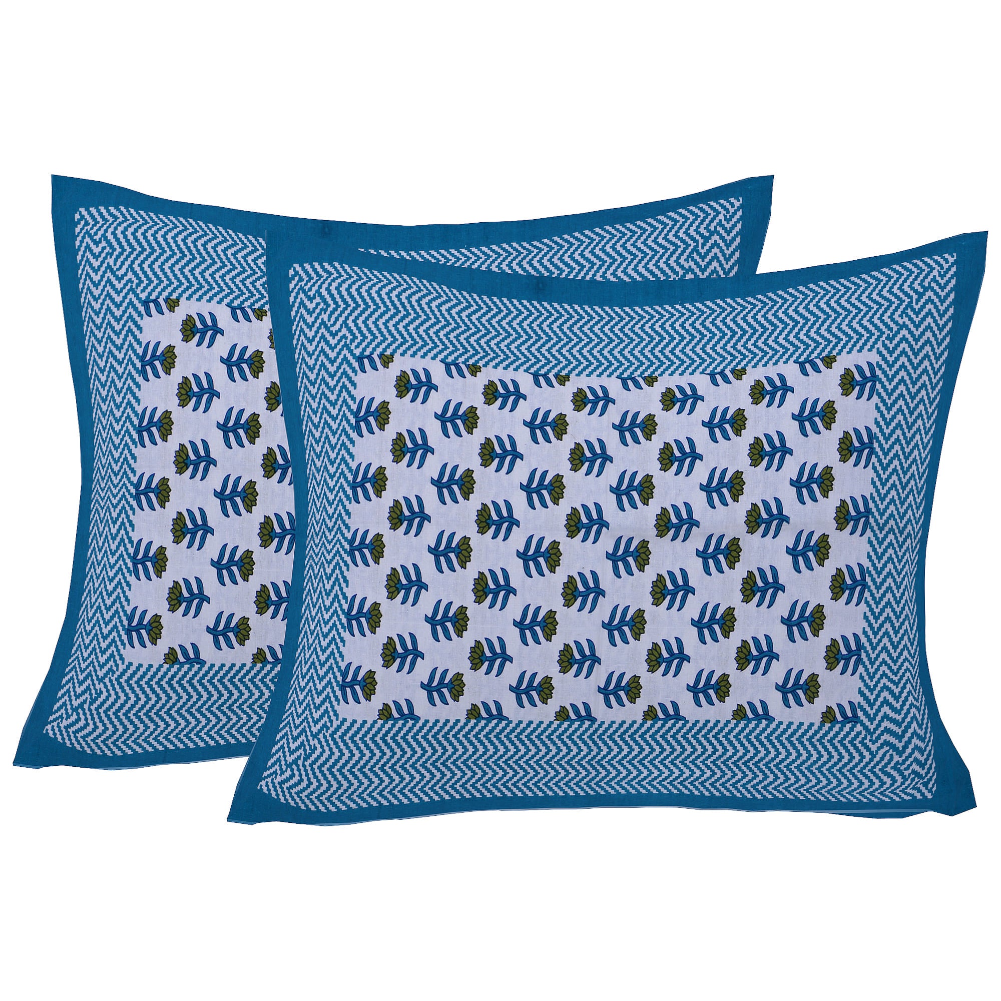 Eco Collection Cotton Double Bedsheet with Pillow Covers | Floral Print | 90x100 Inches