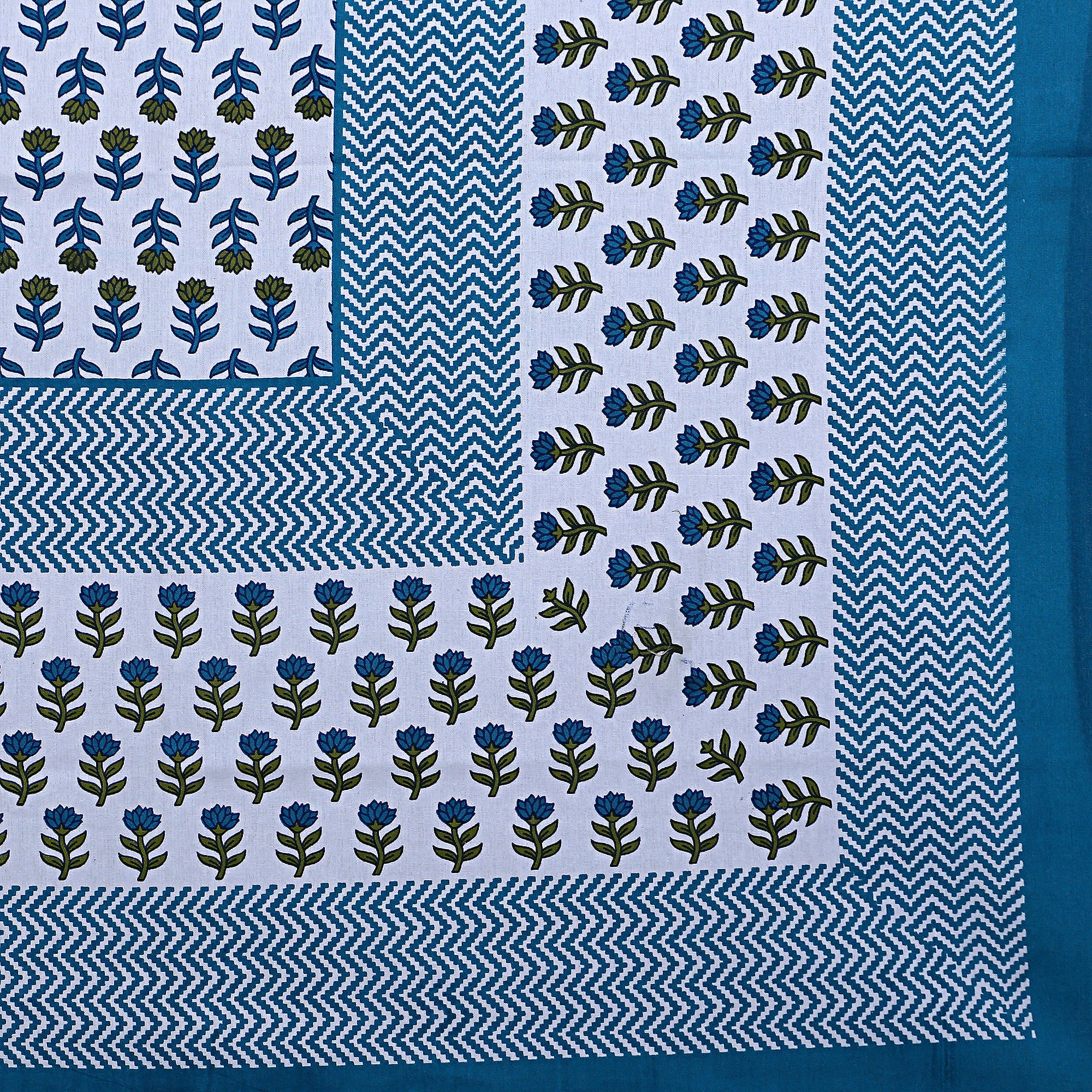 Eco Collection Cotton Double Bedsheet with Pillow Covers | Floral Print | 90x100 Inches