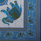 Eco Collection Cotton Double Bedsheet with Pillow Covers | Elephant & Mandala Print | 90x100 Inches