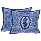 Eco Collection Cotton Double Bedsheet with Pillow Covers | Mandala Print | 90x100 Inches